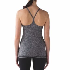 Women's Lululemon Gray Heathered Power Y Tank Top